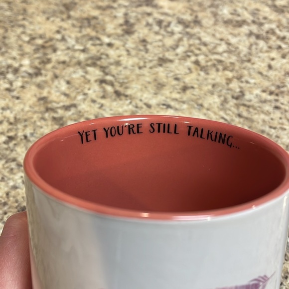 C R Gibson Coffee Mug. 16 oz. ~SHHH~ NO ONE CARES “YET YOU’RE STILL TALKING” - Picture 2 of 6